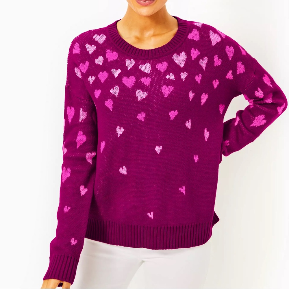 Lilly Pulitzer XS heart sweater